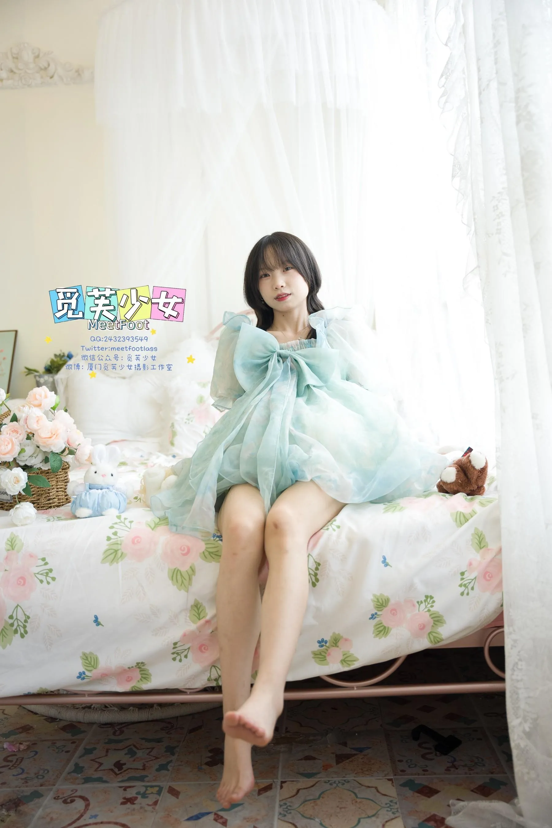 觅芙少女 NO.033 小婉-一袭蓝色纱裙构筑今晚浪漫的梦境-PIC [249P]插图8